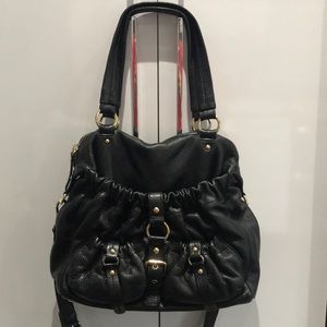 Michael Kors Black Gold Satchel Crossbody Bag
